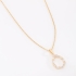 GR-03010 COLAR BANHADO A OURO 18K COM PINGENTE EM FORMATO DE GOTA EM ZIRCÔNIAS BAGUETE
