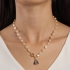 GRN-01459 COLAR COM PÉROLAS E PINGENTE DE NOSSA SENHORA APARECIDA 