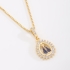 GRN-02021 COLAR BANHADO A OURO 18K COM PINGENTE DE N. S. APARECIDA CRAVEJADO EM ZIRCÔNIAS