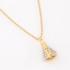 GRRN-02185 COLAR BANHADO A OURO 18K COM PINGENTE DE NOSSA SENHORA APARECIDA