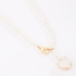 GX-0032 COLAR BANHADO A OURO 18K COM PÉROLAS E PINGENTE DE CORAÇÃO