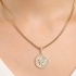 GX-0089 GARGANTILHA BANHADA A OURO 18K COM CORRENTE ESTILO FITA LAMINADA