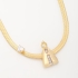 GXR-0027 COLAR COM PINGENTE DE NOSSA SENHORA EM ZIRCÔNIAS