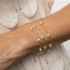 PU-00013 PULSEIRA BANHADA A OURO 18K COM PÉROLAS EM FORMATO DE CORAÇÃO