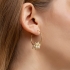 AGL-00247 BRINCO BANHADO A OURO 18K COM ARGOLA E CACHO DE PÉROLAS