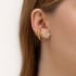 PC-00074 PIERCING BANHADO A OURO 18K COM DESIGN ENTRELAÇADO CRAVEJADOS
