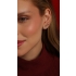 BR-02103 BRINCO BANHADO A OURO 18K MODELO EAR CUFF COM DESIGN EM GOTA CRISTAL.