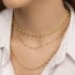 GR-02308 GARGANTILHA BANHADA A OURO 18K COM DESIGN ONDULADO
