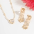 CJX-00029 CONJUNTO COM DETALHES EM PÉROLAS E ZIRCÔNIAS LAPIDADAS