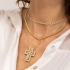 GX-0157 COLAR BANHADO A OURO 18K COM CORRENTE VENEZIANA E PINGENTE EM FORMATO DE CRUZ