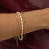 PU-00680 PULSEIRA BANHADA A OURO 18K COM PÉROLAS EM FORMATO ALONGADO