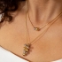 GRM-01705 COLAR BANHADO A OURO 18K COM CORRENTE VENEZIANA E PINGENTES EM ESFERAS