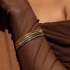 PR-0108 PULSEIRA BANHADA A OURO 18K COM CORRENTE MODELO MALHA LISA