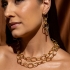 GR-00557 COLAR BANHADO A OURO 18K COM CORRENTE DE ELOS GRANDES E DESIGN MODERNO