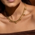 GR-00868 COLAR BANHADO A OURO 18K COM CORRENTE DELICADA E ESFERAS POLIDAS
