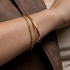 PR-0002 PULSEIRA BANHADA A OURO 18K COM CORRENTE CORDÃO BAIANO