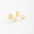 KBF-0001 KIT COM 10 PARES DE BRINCOS BANHADOS A OURO 18K EM FORMATO DE ESFERA LISA
