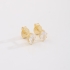 KBF-0130 KIT 10 PARES DE BRINCO BANHADO A OURO 18K PONTO DE LUZ EM FORMATO OVAL