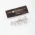 KBFB-0018 KIT COM 10 PARES DE BRINCOS RÓDIO COM PEDRAS REDONDAS LAPIDADAS