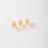KTBF-0004 KIT COM 10 PARES DE BRINCO TRIO BANHADO A OURO 18K COM ZIRCÔNIAS EM FORMATO CARRÉ