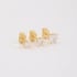 KTBF-0026 KIT COM 10 PARES DE BRINCOS TRIOS BANHADOS A OURO 18K COM ZIRCÔNIAS EM FORMATO DE CORAÇÃO