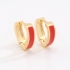 OUTAC-0301 BRINCO BANHADO A OURO 18K EM FORMATO DE ARGOLA COM DETALHE ESMALTADO