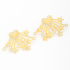 OUTB-00209 BRINCO BANHADO A OURO 18K COM DESIGN DE CORAÇÃO E DETALHES EM ESTRELAS CRAVEJADAS