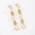 OUTB-14880 BRINCO BANHADO A OURO 18K COM PEDRAS LAPIDADAS EM FORMATO TRILLION E OVAIS