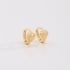 OUTKAC-0300 KIT COM 3 PARES DE BRINCOS BANHADOS A OURO 18K EM FORMATO DE MINI ARGOLINHA COM DETALHE DE CORAÇÃO LISO