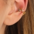 PC-00015 PIERCING BANHADO A OURO 18K COM DESIGN ESCRITA LOVE E PINGENTE EM DE CORAÇÃO CRAVEJADO