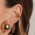 PC-00078 PIERCING BANHADO A OURO 18K COM ESFERA LISA