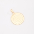 PG-00059 PINGENTE BANHADO A OURO 18K EM FORMATO REDONDO COM ORAÇÃO