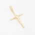 PG-00137 PINGENTE BANHADO A OURO 18K EM FORMATO DE CRUCIFIXO COM CRISTO