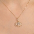 PG-00220 PINGENTE BANHADO A OURO 18K  DE OLHO GREGO