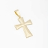 PG-00223 PINGENTE BANHADO A OURO 18K DE CRUZ COM DESIGN LISO