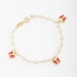 PI-00054 PULSEIRA INFANTIL COM PÉROLAS E PINGENTES DE BORBOLETA