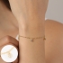 PI-00073 PULSEIRA INFANTIL BANHADA A OURO 18K COM PINGENTES DE CORAÇÃO CRAVEJADOS EM ZIRCÔNIA