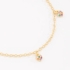 PI-00073 PULSEIRA INFANTIL BANHADA A OURO 18K COM PINGENTES DE CORAÇÃO CRAVEJADOS EM ZIRCÔNIA