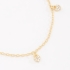PI-00073 PULSEIRA INFANTIL BANHADA A OURO 18K COM PINGENTES DE CORAÇÃO CRAVEJADOS EM ZIRCÔNIA