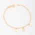 PI-00095 PULSEIRA INFANTIL COM PINGENTES LISOS E DETALHE DE PÉROLA