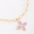 PI-00104 PULSEIRA COM DETALHES EM PÉROLAS E PINGENTE DE FLOR