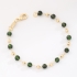 PI-00114 PULSEIRA INFANTIL BANHADA A OURO 18K COM BOLAS E DETALHES METÁLICOS
