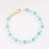 PI-00114 PULSEIRA INFANTIL BANHADA A OURO 18K COM BOLAS E DETALHES METÁLICOS