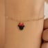 PI-00123-PULSEIRA INFANTIL COM PINGENTE DE RATINHA ESMALTADA
