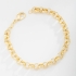 PR-0026 PULSEIRA BANHADA A OURO 18K COM ELO PORTUGUÊS 