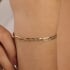 PR-0039 PULSEIRA BANHADA A OURO 18K COM ELOS ESTILO GRUMET E CARTIER