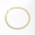 PR-0108 PULSEIRA BANHADA A OURO 18K COM CORRENTE MODELO MALHA LISA