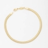 PR-0109 PULSEIRA BANHADA A OURO 18K COM MALHA SNAKE E ACABAMENTO POLIDO
