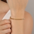 PR-0126 PULSEIRA BANHADA A OURO 18K COM CORRENTE ELO SNAKE
