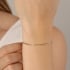 PR-0132 PULSEIRA BANHADA A OURO 18K COM CORRENTE EM ELO PIASTRINE